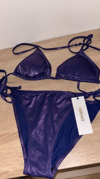 Costum de baie 2 piese Versace -shinny violet NOU