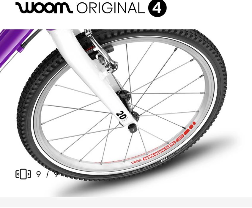 Woom 4, 20 ведосипед детский для девочек