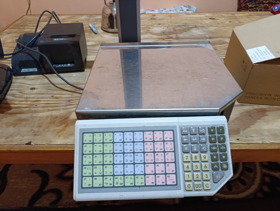 Monoblok komplek TAROZI PRINTER Skaner Pul sanedigan aparat Orbet