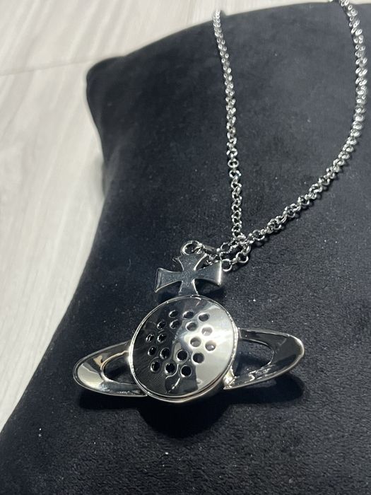 Lant Vivienne Westwood Orb Negru Iced Out Nou