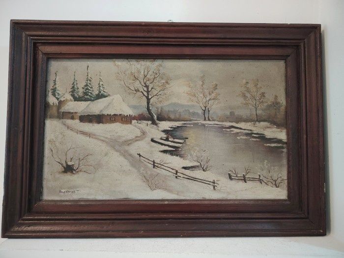 Tablou panza,peisaj de Iarna