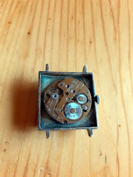 Военен Позлатен ARETTA Lorsa Ultra-thin Art Deco SWISS-Швейцарски