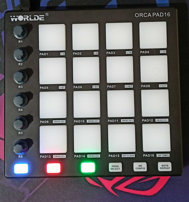 MIDI контролер Worlde Orca Pad 16 – 16 падa