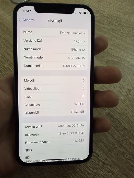 iPhone 12 128gb albastru