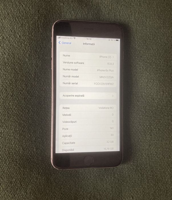 Apppe . Iph.6s plus 32gb Display impecabil