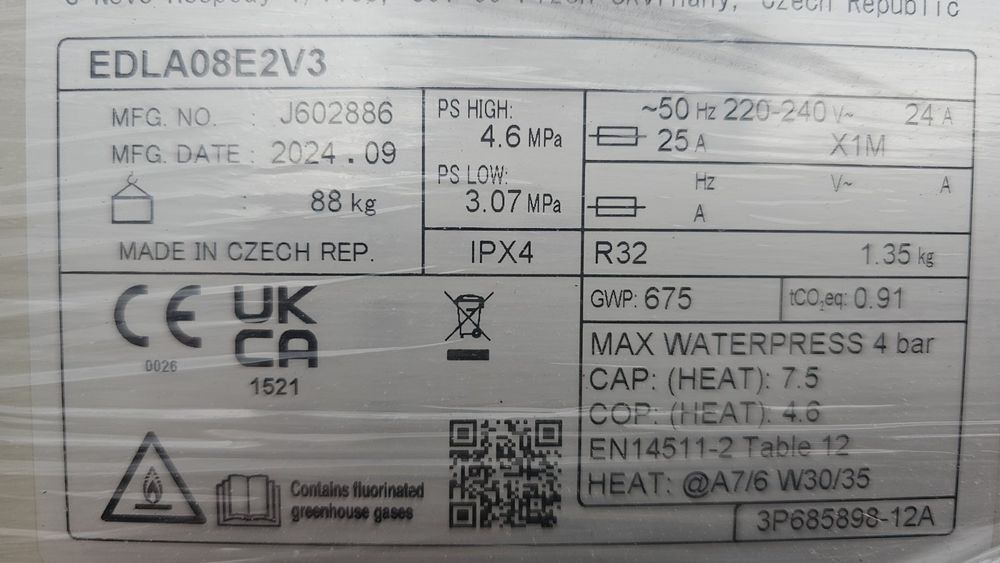 Daikin altherma EDLA08 EBLA08 4kw 6kw 8kw термопомпа Моноблок