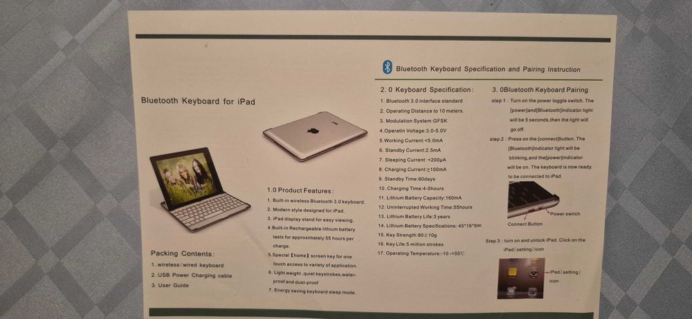 Нова Mobile Bluetooth Keyboard For ipad