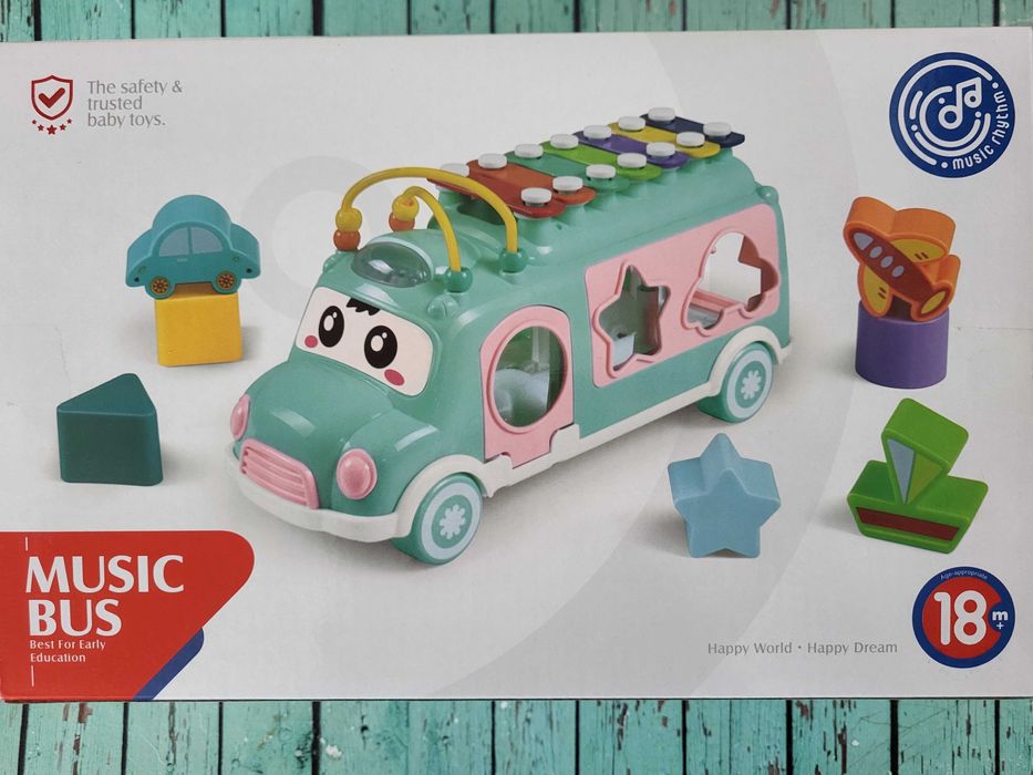 Сортер автобус оранжевый новый