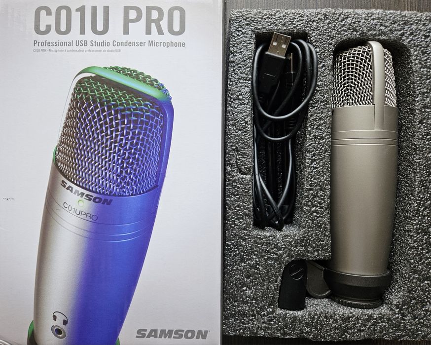 Студийный микрофон. Samson C01U Pro USB микрофон  для стрима, игр