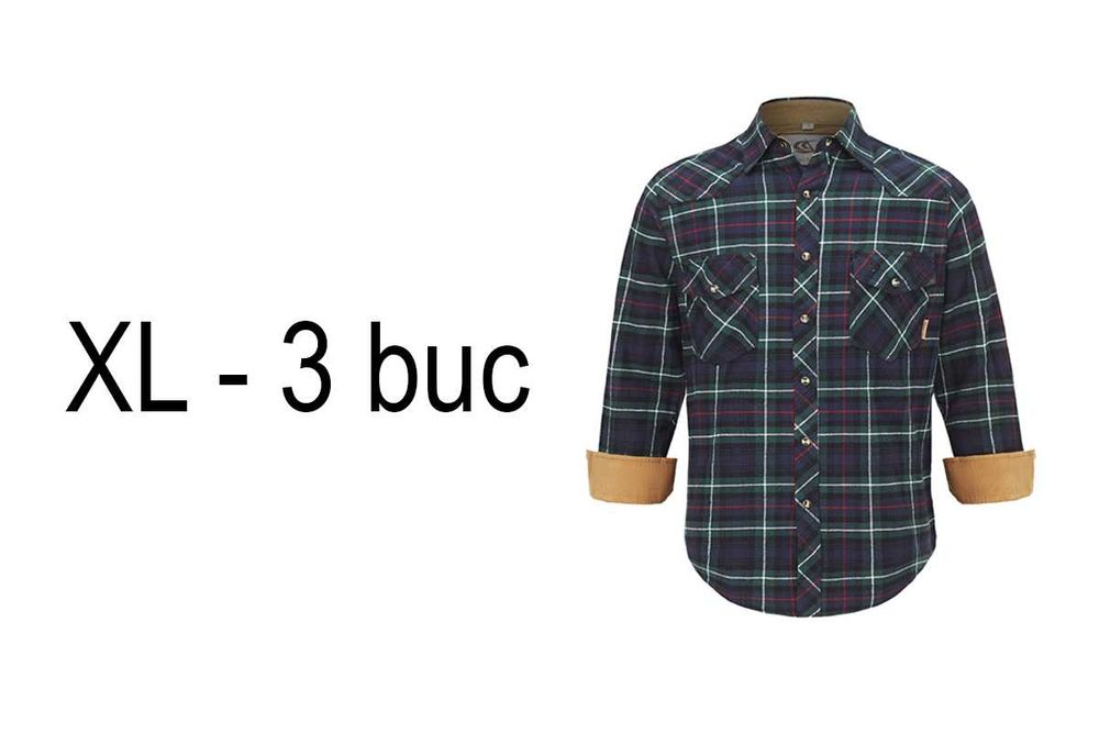 Cămăși cu mânecă lungă, Lumberjack, căptușite în carouri