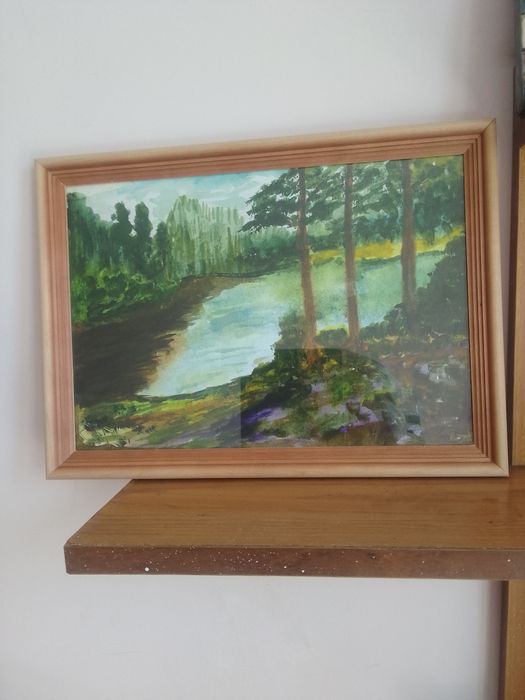 Продам свою картину,акварель.формат А4в рамке.