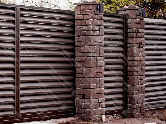 Забор жалюзи горизонтальный