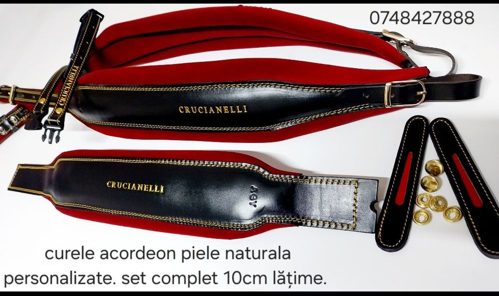 Curele acordeon piele naturală și catifea personalizate.. ..