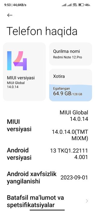 Xiome Redmi not 12 kafolatli
