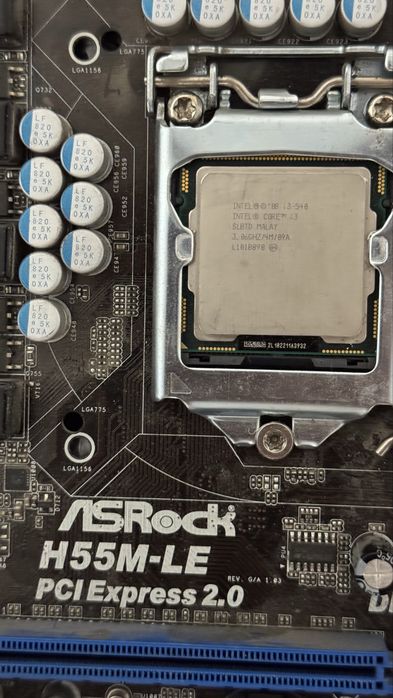 Комплект LGA1156: ASRock H55M-LE + Core i3-540 + GT 9600 1GB + БП 330W