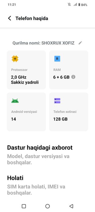 Y 17 S VIVO telefon yaxshi zur idyal telefon