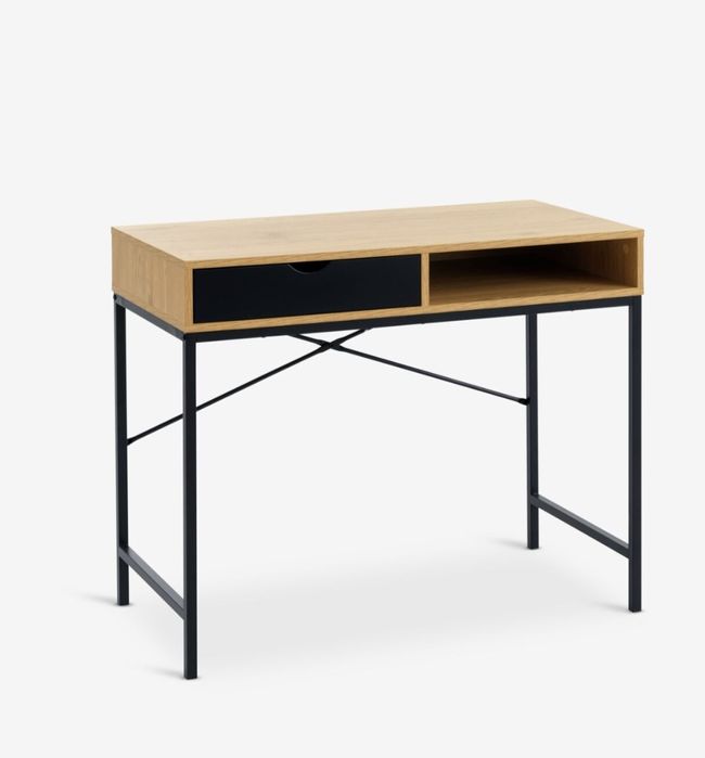 Бюро с метална конструкция и чекмедже – отлично състояние