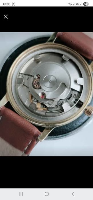 Ceas automatic placat cu aur Swiss made marca Gama. Mecanism ETA2472.