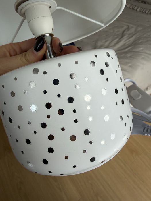 Бяла настолна нощна лампа Domko 2 бр.