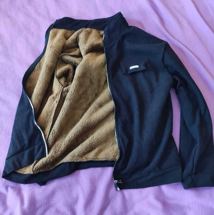 Ежедневен дамски джинсов костюм (ватиран). Размер ХL.