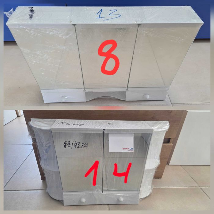 PVC Шкаф за Баня Различни Модели Огледало Водоустойчиви