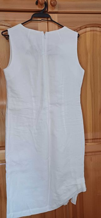 Разкошна Рокля Фин Лен "Rosi Fashion"с красиво Преплетена Платка!НОВА!