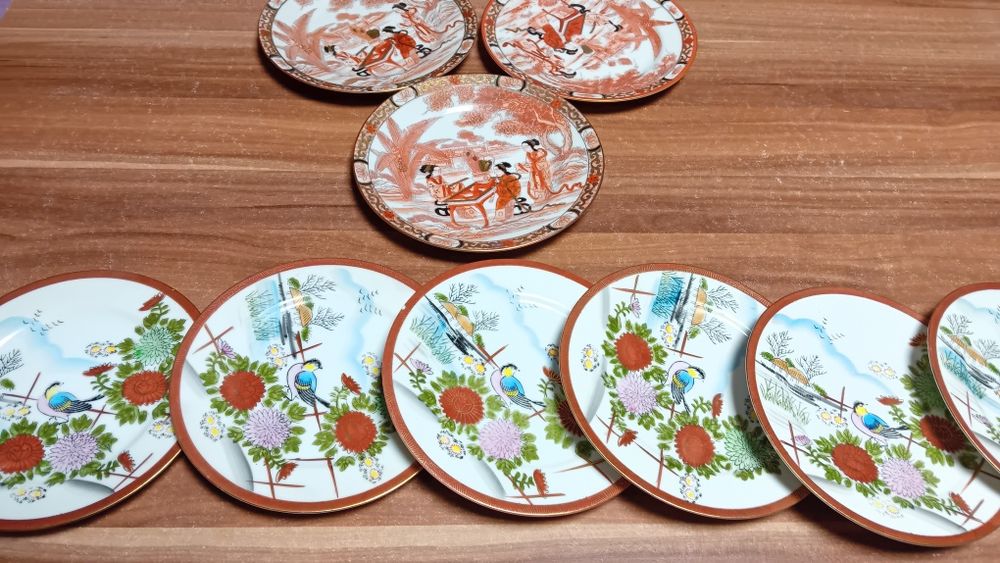 Сервиз и чинии  японски  костен  порцелан