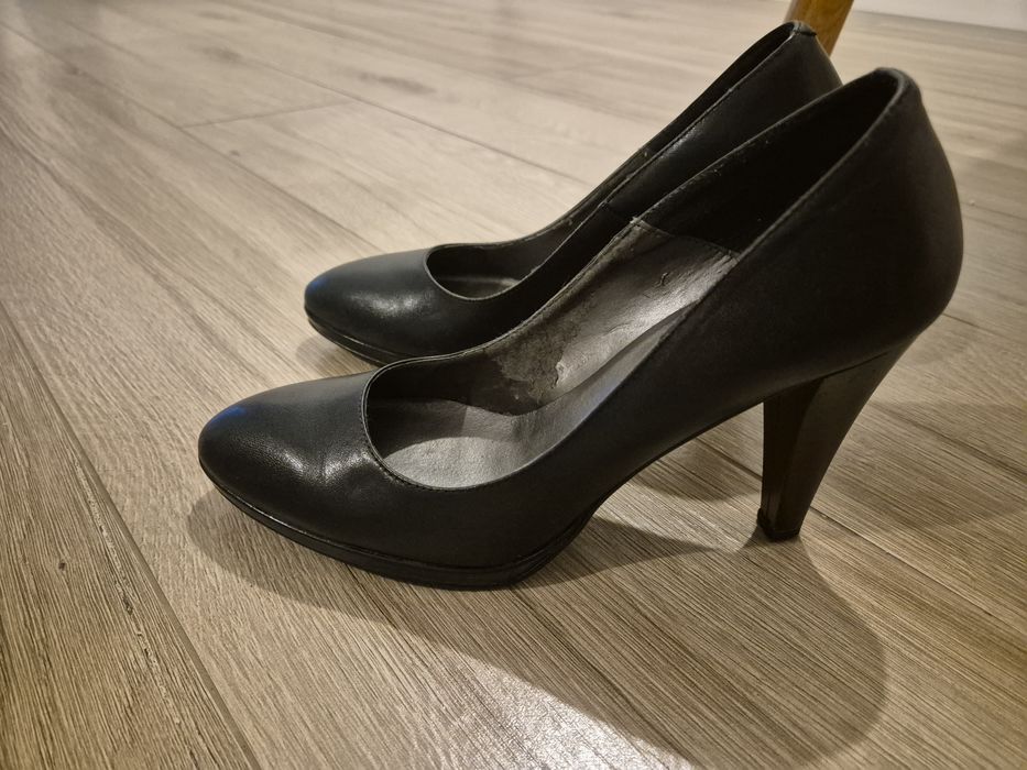 Pantofi piele Tamaris negri impecabili mărime 39