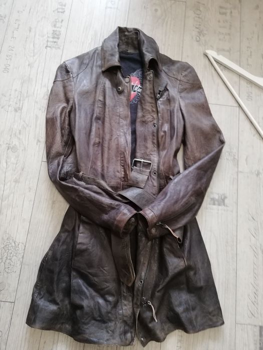 Jacheta dama, noua, piele gri,  mărime M/L,