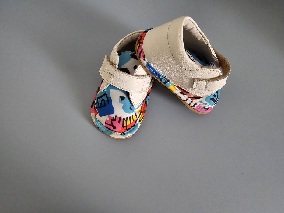 Pantofi piele-textil bebe nr 19