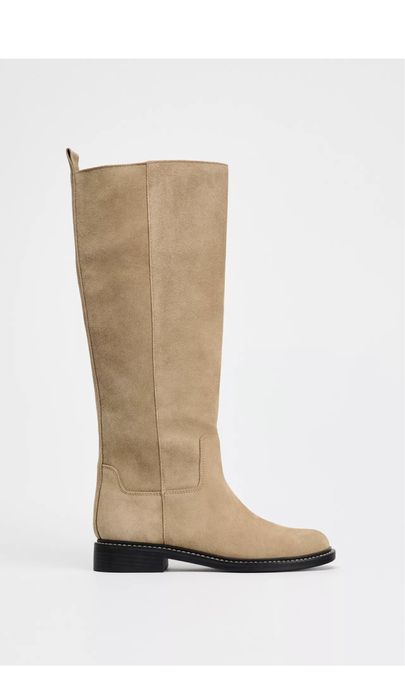 Сапоги, замша, zara, 38 р