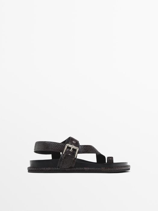 Sandale din piele Massimo Dutti
