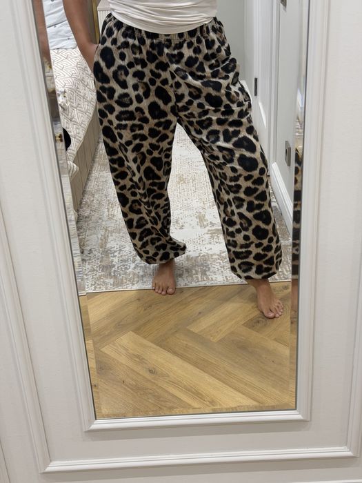 Леопардовые джоггеры хлопок