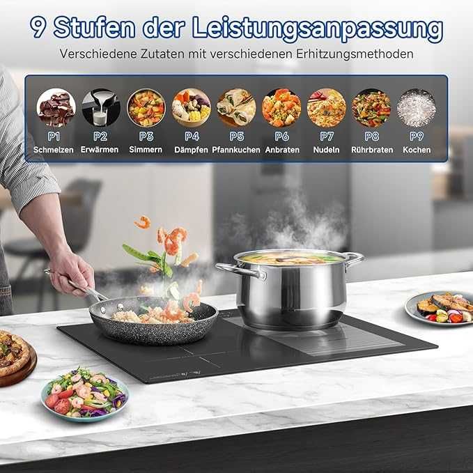 Plită cu inducție AMZCHEF 60 cm cu zone flexibile