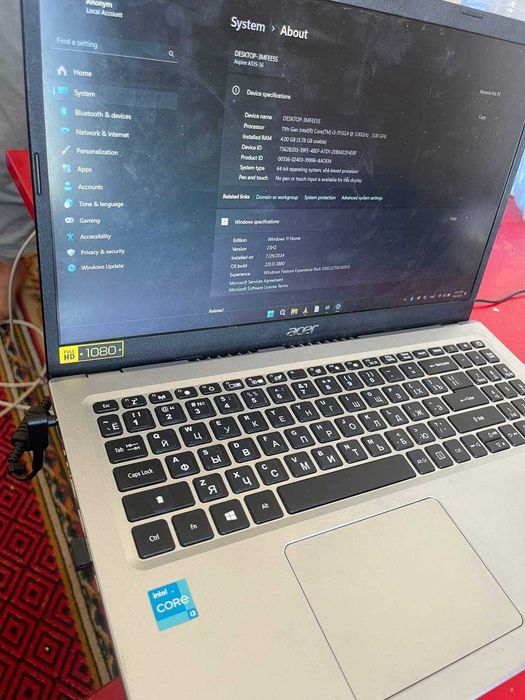 Acer Aspire 5 Taza noutbook