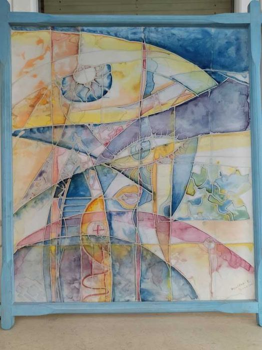 Картина-пано върху коприна, неизвестен автор