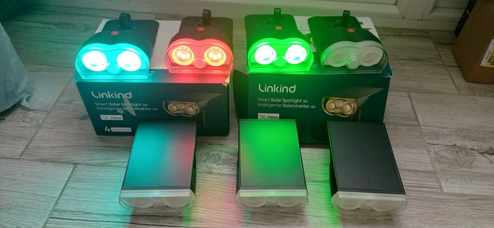 Set 4 lampi solare smart RGB Linkind