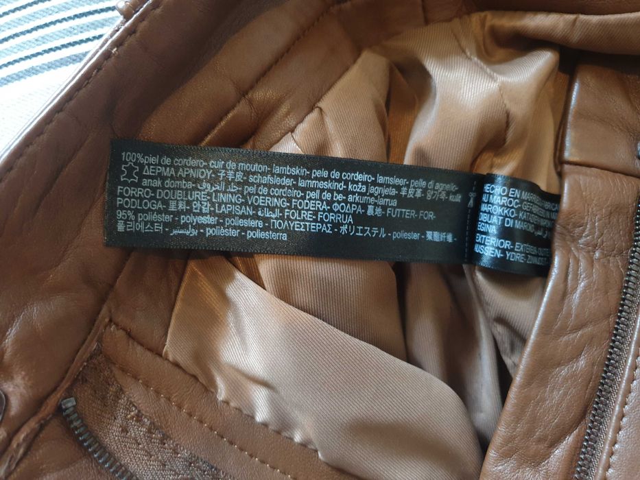 Кожен панталон Massimo Dutti