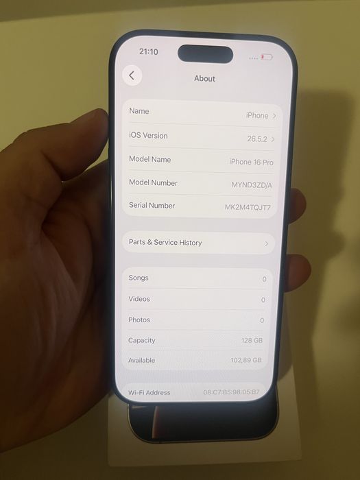 Iphone 16pro 128GB 90% bat