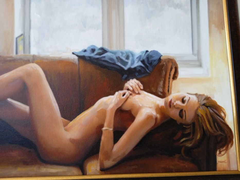 Уникално Красива Картина - ”ЛОРИ” - Масло на Платно, в красива рамка