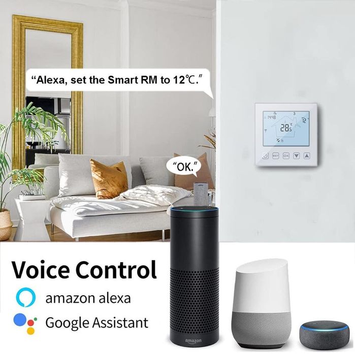 KETOTEK Termostat WiFi Inteligent pentru Încălzire prin Pardoseală, Control Programabil