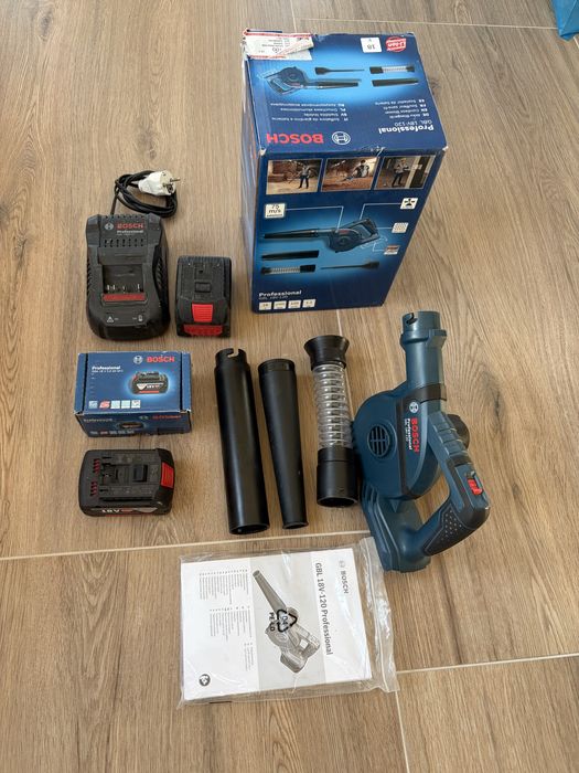 Set Bosch Professional GBL 18V-120 + 2 acumulatori 18V + încărcător GAL 1880 CV