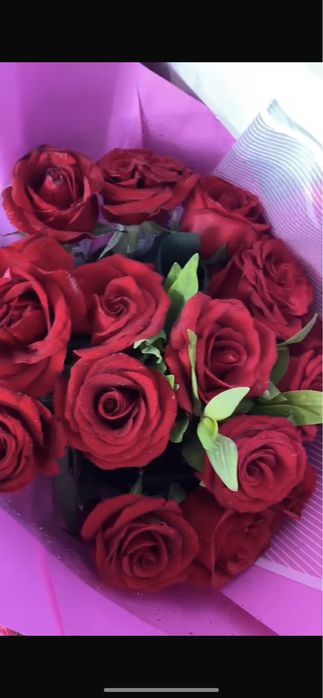 Метровый 15 шт роза