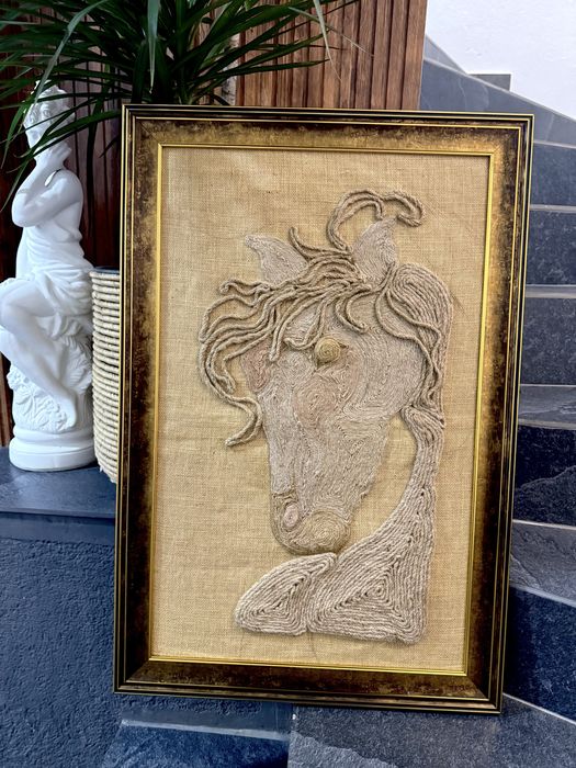 Tablouri decorative handmade din sfoară de iută – design unic, natural