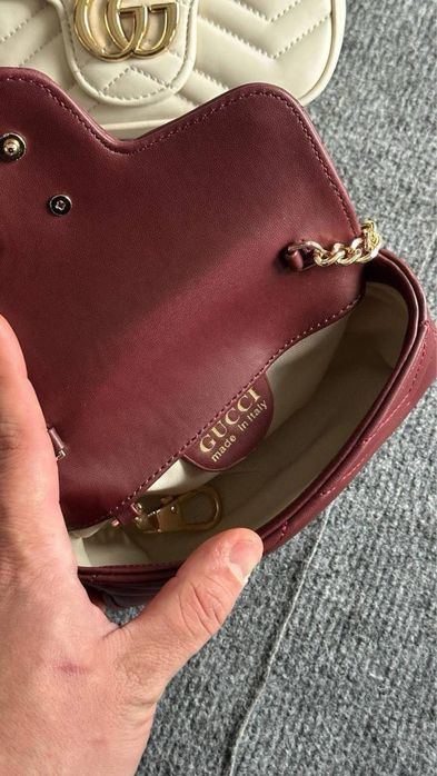 Чанта бургунди Gucci mini