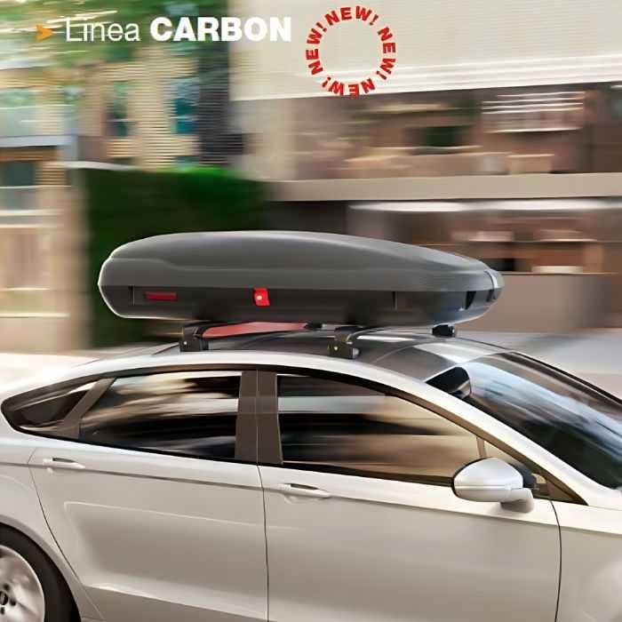 Автобокс Art Plast BA480 Duo Carbon 480L - Багажник за Покрив, Кутия за Багаж за Кола и Автомобил