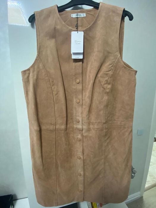 Rochie din piele naturala noua