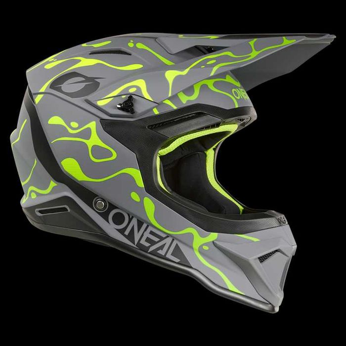 Каска O'NEAL 1SERIES Splash Gray/Neon YELLOW V.26