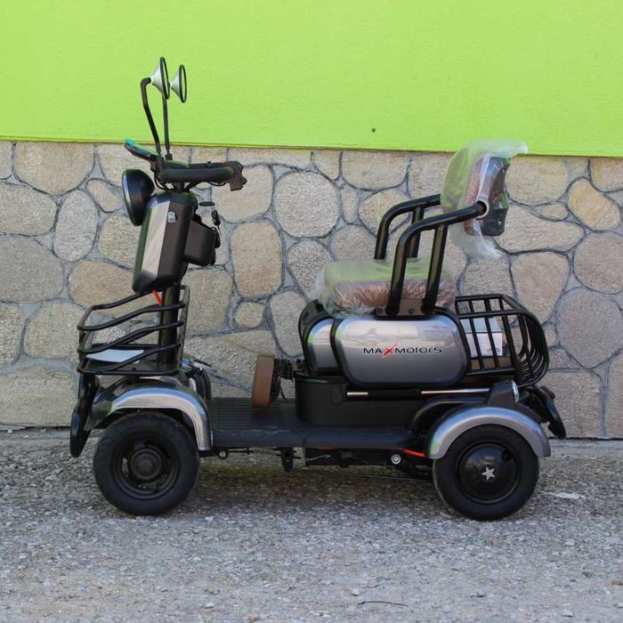 Триместна електрическа четириколка MaxMotors A9 GRAY, 1500W, 48V/20Ah