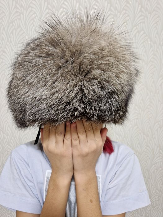 Шапка меховая чернобурка